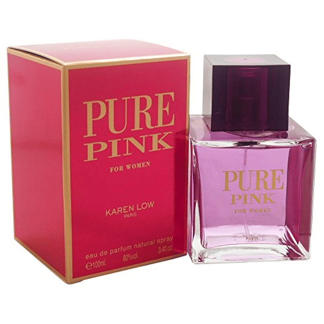 Karen Low Pure Pink Eau De Parfum Spray para mujer, 3.4 onza