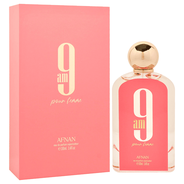 Afnan 9 AM Pour Femme para mujer - Spray EDP de 3.4 oz