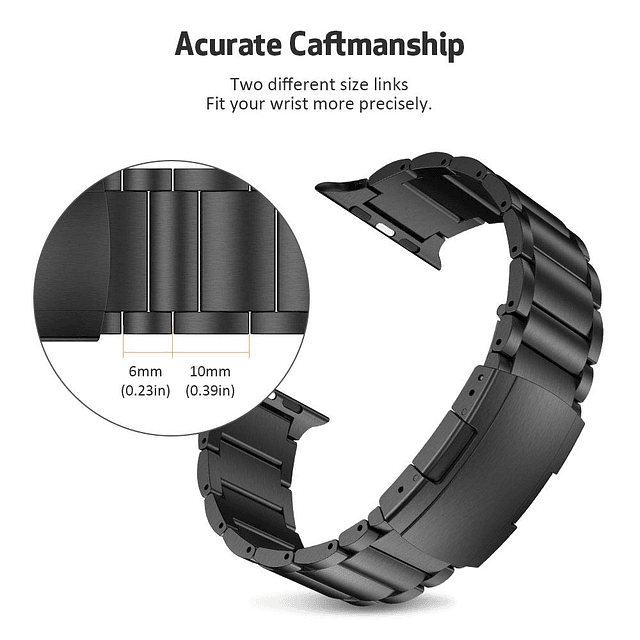 Correa de reloj de titanio para Apple Watch de 44 mm/42 mm/4