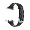 Cuero delgado negro compatible con correas de Apple Watch de