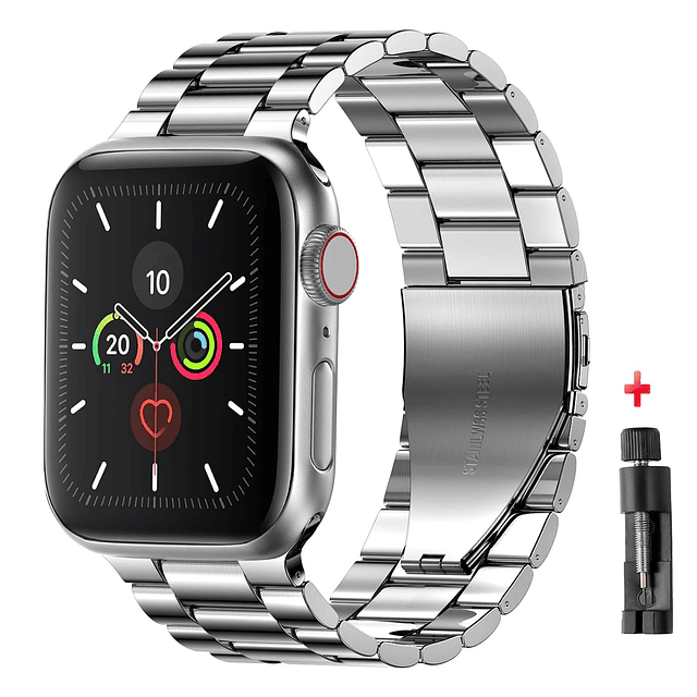 para Apple Watch Band, Correa de Acero Inoxidable para Apple