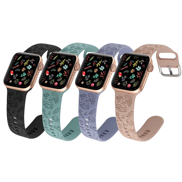 Paquete de 4 correas deportivas compatibles con Apple Watch,