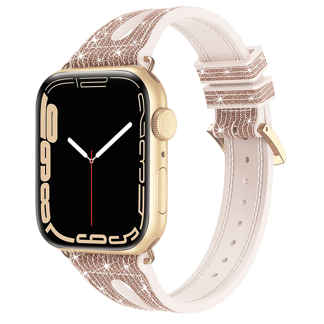 Correa fina brillante compatible con Apple Watch Band 41 mm,