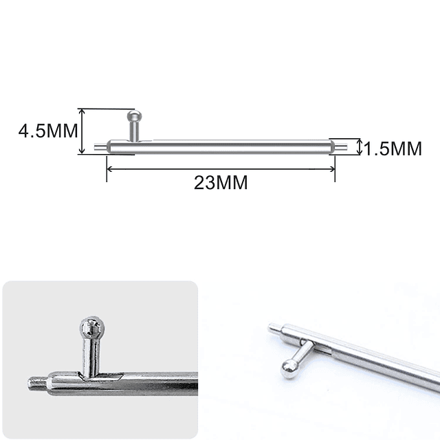 Barras de resorte de liberación rápida de 23 mm x 1,5 mm com