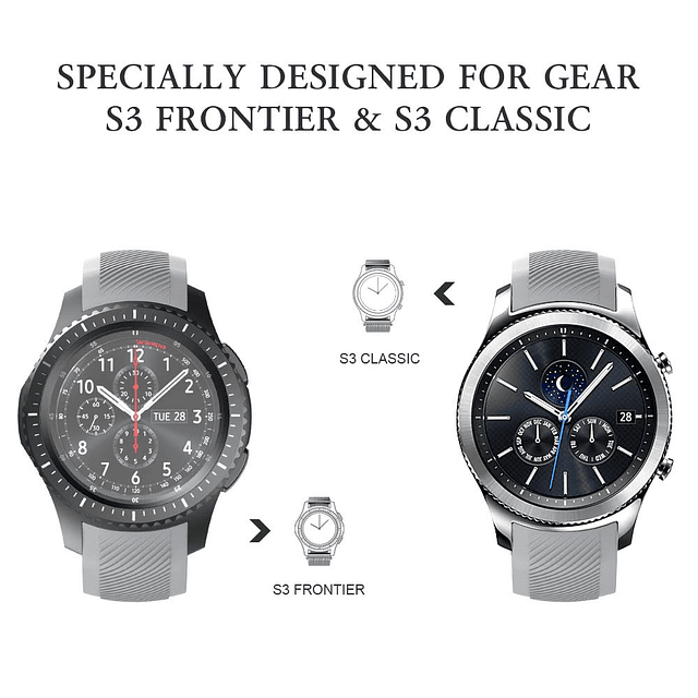 Correa de repuesto de silicona para Gear S3 Frontier/Classic