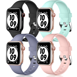 Paquete de 4 bandas compatibles con correas Apple Watch de 3