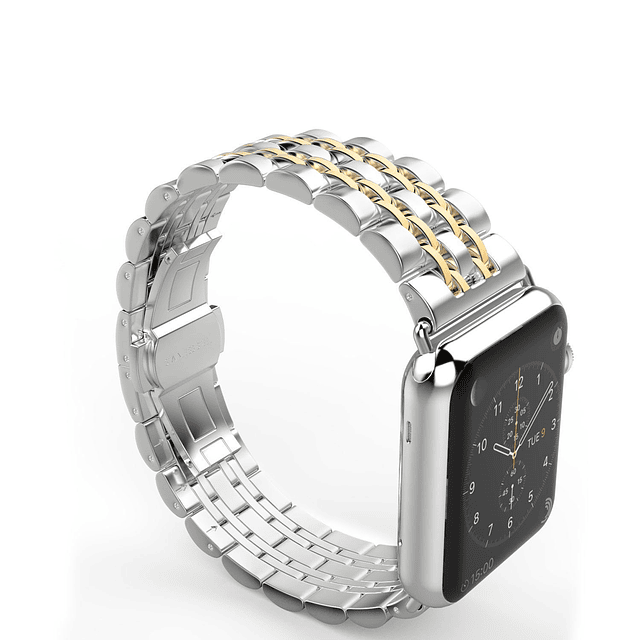 Compatible con Apple Watch Band, pulsera de repuesto de meta