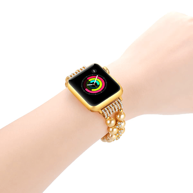 Compatible con Pearl Apple Watch Band Beaded 9 8 41 mm 38 mm