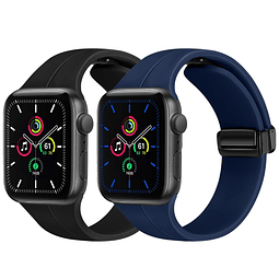 Paquete de 2 correas de silicona compatibles con Apple Watch