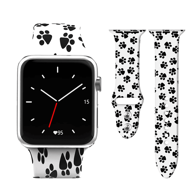 Fancy Bands Correa de silicona para Apple Watch - Fondo blan