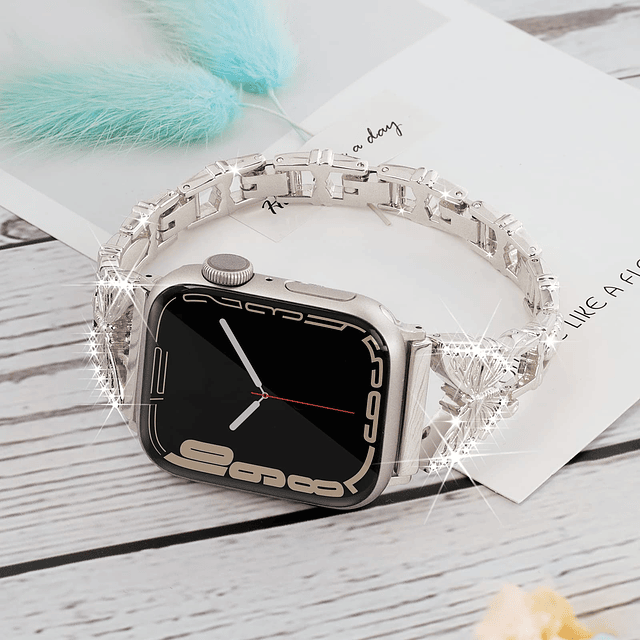 Correa de mariposa compatible con 【Starlight】 Apple Watch Ba