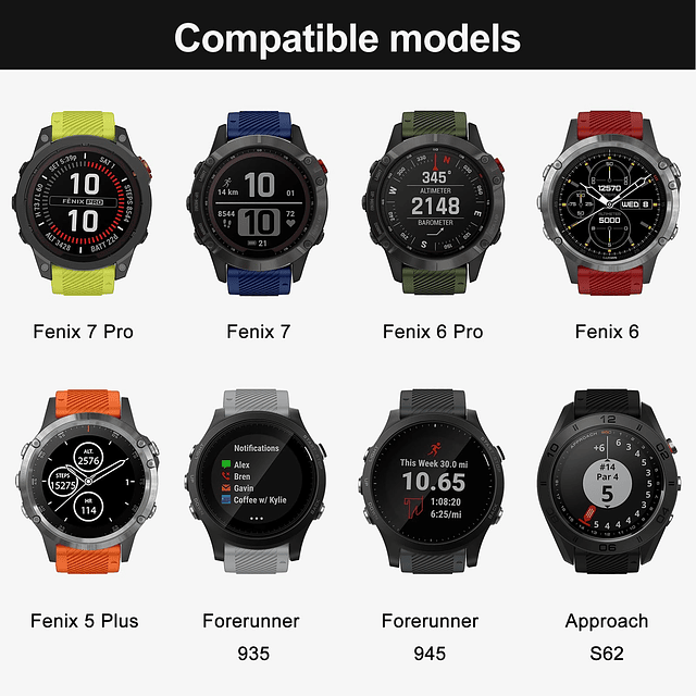 Compatible con Garmin Fenix ​​7 Band, reemplazo de Correa de