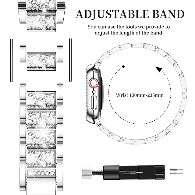 Compatible con Apple Watch Band 44 mm con Estuche Mujer, Cor