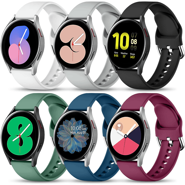 Paquete de 6 bandas compatibles con Samsung Galaxy Watch Act