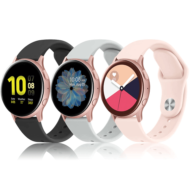 Paquete de 3 bandas de silicona para Samsung Galaxy Watch Ac