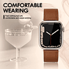 Correa de Cuero Compatible con Apple Watch 42 mm 44 mm 45 mm