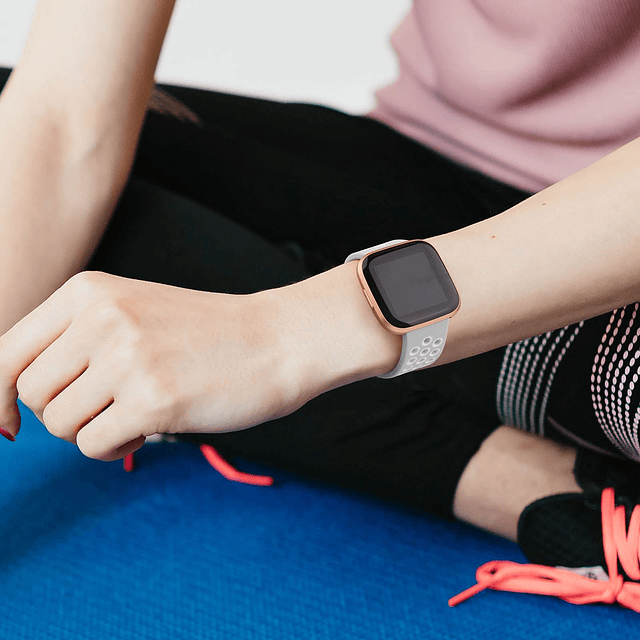 Paquete de 3 bandas de silicona compatibles con Fitbit Versa