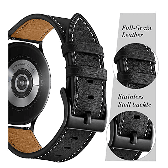 Correas de Cuero para Galaxy Watch 7/6/4 Classic 47 mm 46 mm