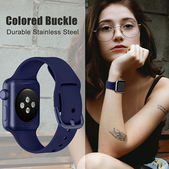 Paquete de 4 compatibles con Apple Watch Band 45 mm, 42 mm,