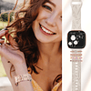 Correa grabada floral con dijes compatible con Fitbit Versa