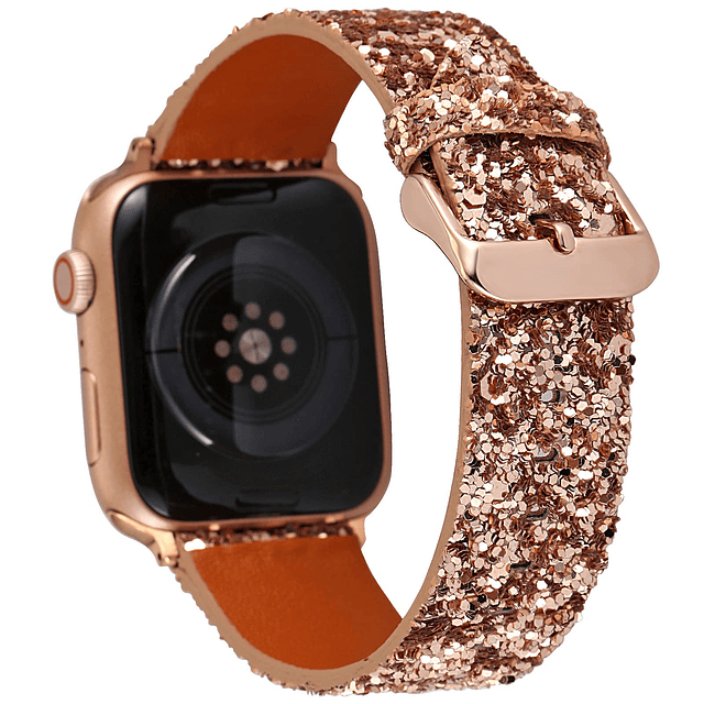 Correa con purpurina compatible con iWatch Band de 42 mm y 4