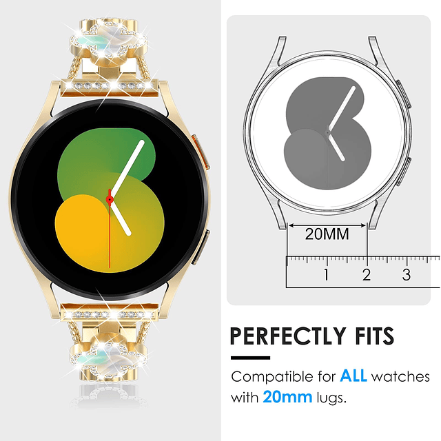 Compatible con Samsung Galaxy Watch 7/6/5/4 40 mm 44 mm Watc