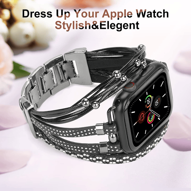 Elegantes bandas de cuero compatibles con Apple Watch Band d