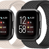 Paquete de 2 bandas elásticas compatibles con Fitbit Versa 2