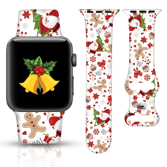 Correa de reloj de Navidad compatible con Apple Watch de 38