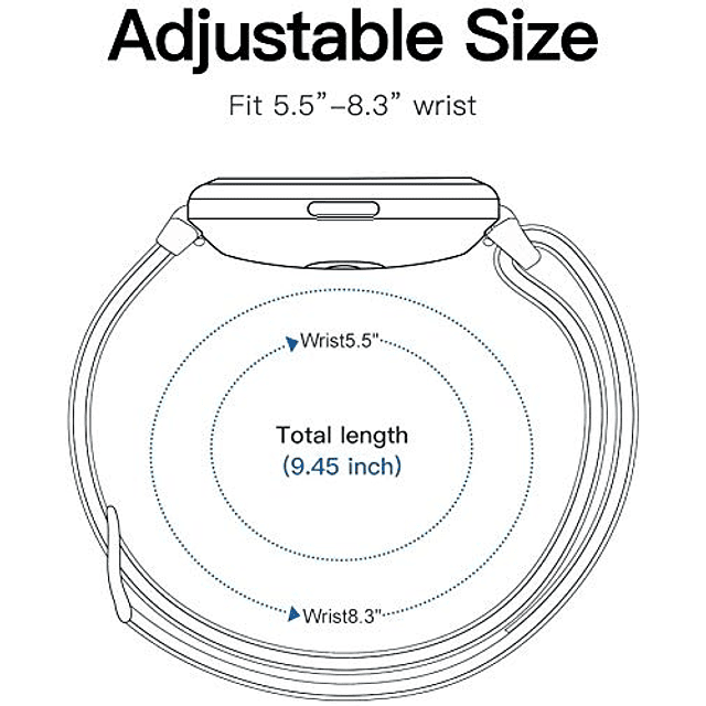 Compatible con Cosmo JrTrack 2 SE Band, Stretch Elastics Nyl