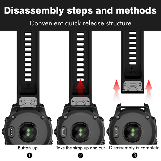 Compatible con Fenix ​​7X Band, Correa de Reloj de Silicona