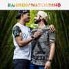 Rainbow Watch Band compatible con Apple Watch, pulsera de na