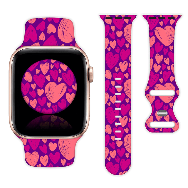 Correa de reloj Happy Valentines Day compatible con Apple Wa