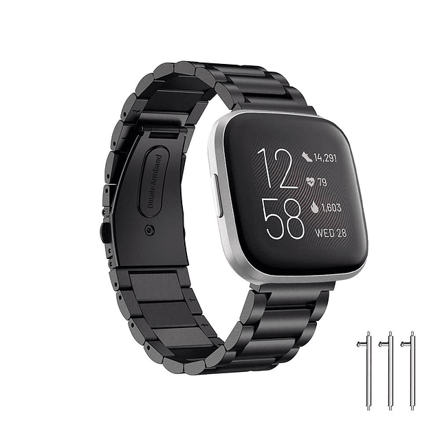 compatible con Fitbit Versa 2 Band, correa de metal de acero