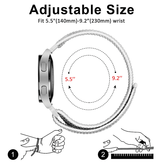 Bandas de nailon para Samsung Galaxy Watch 6 Band 40 mm 44 m