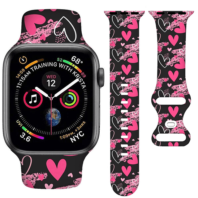 Correa de reloj de San Valentín Love Heart Smartwatch Band c