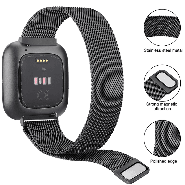 Correa de metal compatible con Fitbit Versa 2 correas de rel