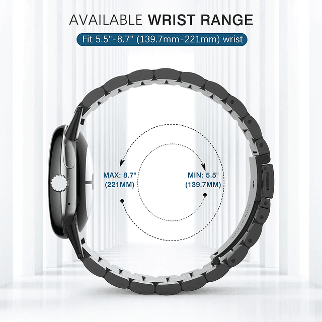 Correa de Reloj de Acero Inoxidable Compatible con Google Pi