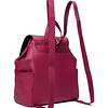 Beth II Mochila con Solapa Saffiano PVC Vino Italiano Talla