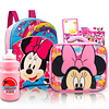 Mini mochila Minnie Mouse de 11 pulgadas con lonchera, botel