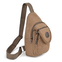 Bolso bandolera de lona con correa ajustable, mochila pequeñ