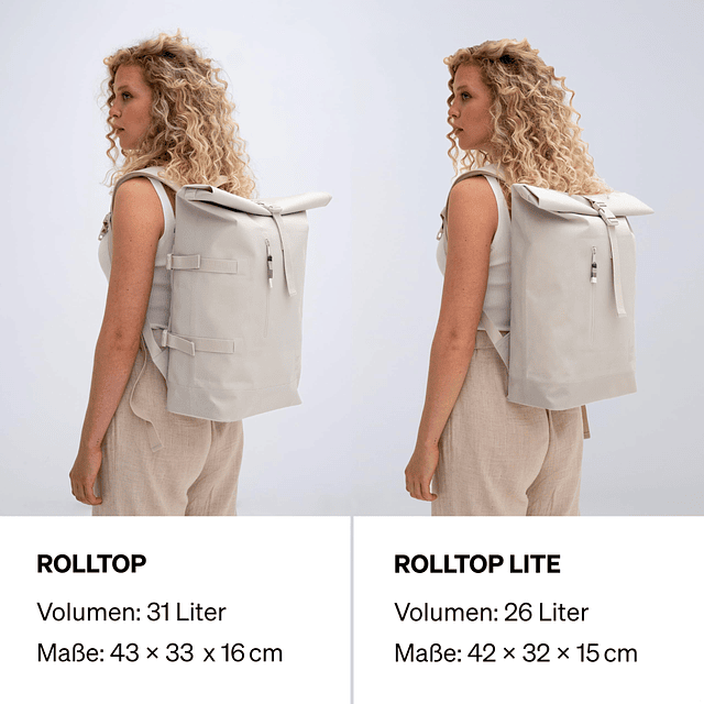 - Mochila ROLLTOP LITE, Mochila para la escuela, senderismo