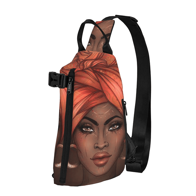 Mochila con diseño de chica afroamericana, bolso de hombro t