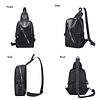 Mochila bandolera para hombres y mujeres, de piel sintética,