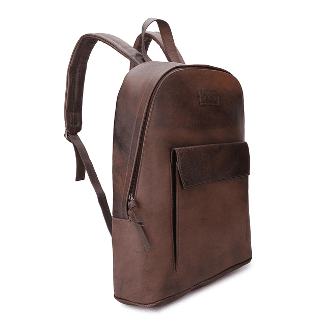 , Elegante mochila de viaje de cuero para hombres y mujeres