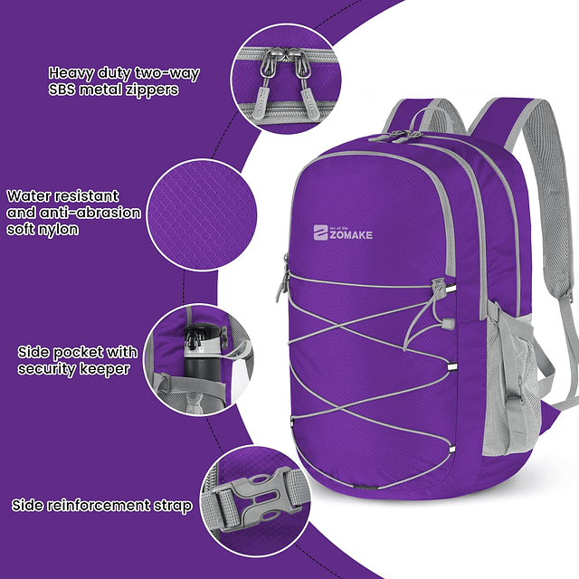 Mochila plegable 35L: Mochilas de senderismo livianas - Moch