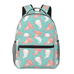 Kawaii Axolotl Mochila grande para hombres y mujeres persona