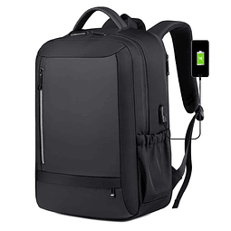 Mochila para computadora portátil expandible de 15,6 pulgada