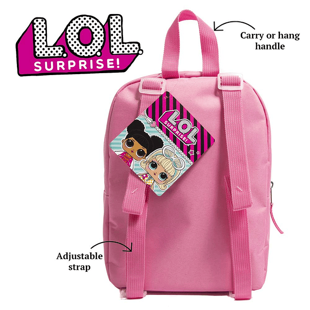 Mini mochila LOL para niñas y niños pequeños con bolsillo fr