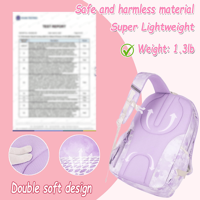 Mochila para niñas, Mochila para niños Kawaii, Mochilas Esco